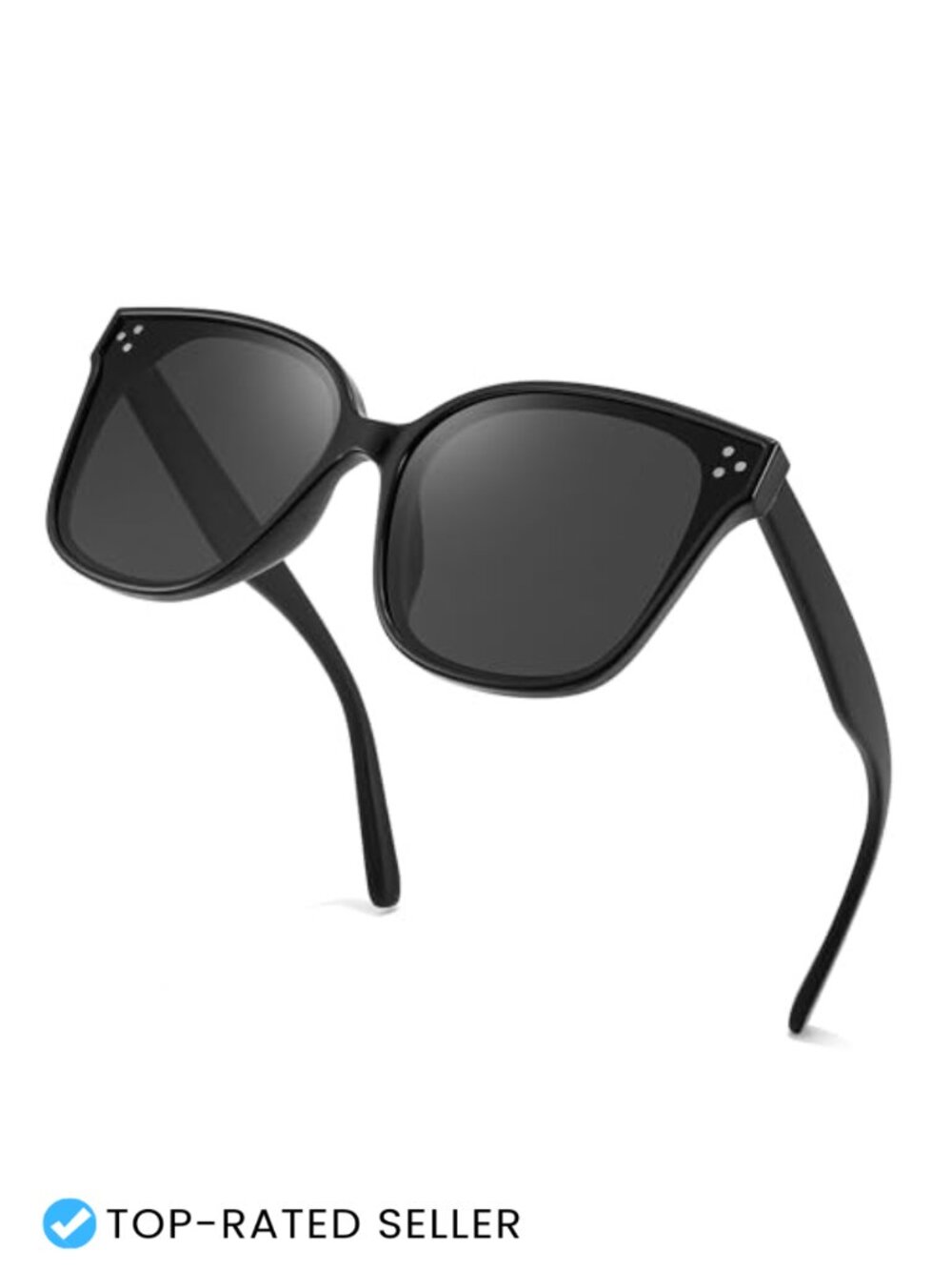 Oversized Square Polarized Sunglasses UV400 Protection Lightweight Plastic